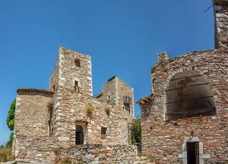 Vatheia, a village on the Mani Peninsula, in Greece. A major tourist attraction and an iconic example of the south Maniot vernacular architecture 