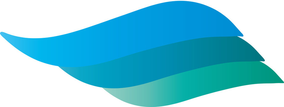 Logo three waves, water, company, nature, clima