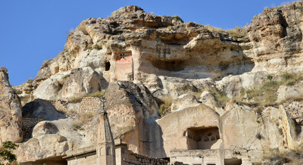 Fototapeta premium Fairy chimneys view in Cappadocia