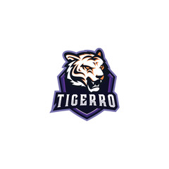 E Sport Tiger Team Vector Illustration