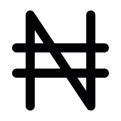 Nigerian Naira  icon. Nigerian Naira  sign. vector