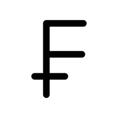 franc icon. franc sign. money.  vector