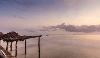 Fototapeta na wymiar Sunrise on the beach, Zanzibar