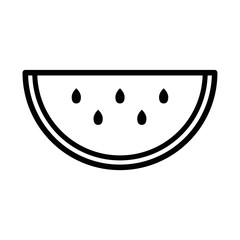 watermelon icon - black vector