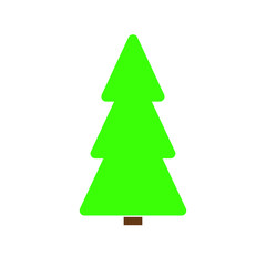 christmas tree - black vector  icon 