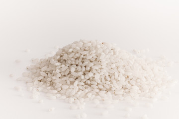 pile of rice isolated on white background