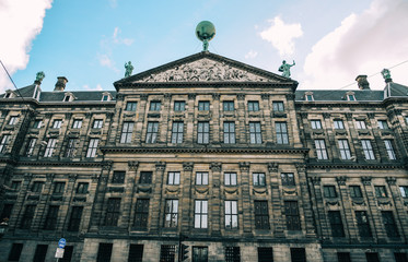 Obraz premium Old buildings of Amsterdam, Holland