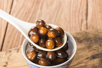 Chinese food sweet stewed quail eggs