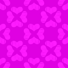 Fototapeta na wymiar Seamless pattern of decorative hearts. Valentine's day. Illustration for web design or print.