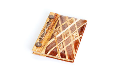 Notebook in ethnic style on  white background