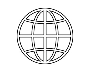 Web icon page symbol. Globe logo. Vector illustration image.