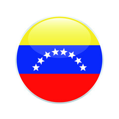 Venezuela flag round. Simple vector. National flag of Venezuela 