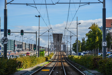 Fototapeta premium Intercity train in Amsterdam Central