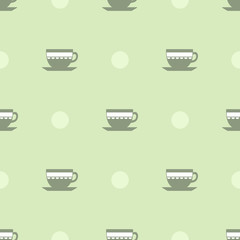 Seamless teacups pattern