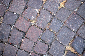 old pieces of pavement isolated 