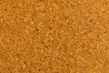 Close-up of cork sound insulation lagging of carrot color for floors and walls