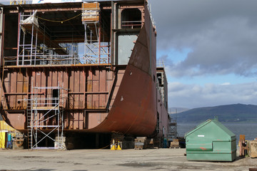 Ship under construction