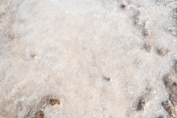 Sal pura en la arena de la  playa 