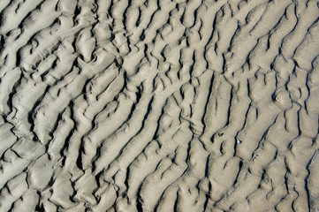 Traces of Waves on Sand as Background