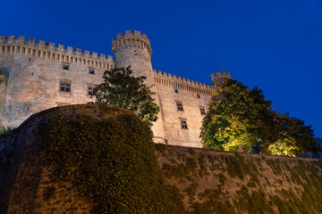Fototapeta na wymiar Bracciano, Roma: the medieval castle by night