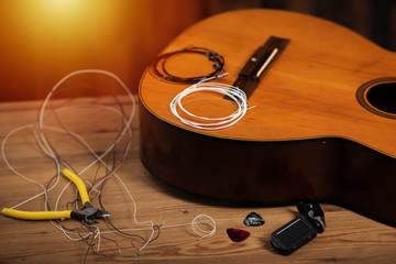 restring classical guitar