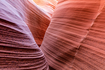 Red rocks in Antelope canyons, Arizona