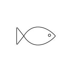 Fish, food, sea icon. Vector illustration, flat design.