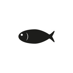 Fish, food, sea icon. Vector illustration, flat design.