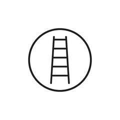 Ladder, Stairs icon. Vector illustration, flat design.