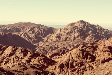 Mountain in arid Sinai desert Egypt Africa