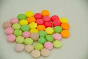 candy on white background