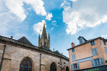 LIMOGES, FRANCE - May 8, 2018 : Traditional Cathedral building in Limoges, France