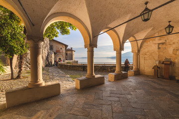 Hermitage of Santa Caterina del Sasso, Lake Maggiore, Varese, Lombardy, Italy