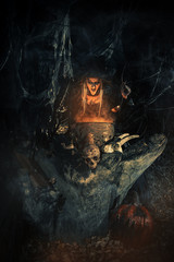 in lair of terrible sorceress