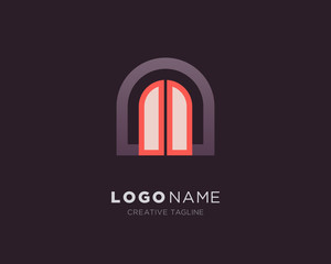 Fototapeta premium Abstract Creative Door Logo.