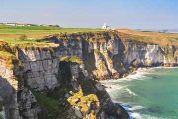 United Kingdom, Northern Ireland, County Antrim, Antrim coast, Ballintoy, The church