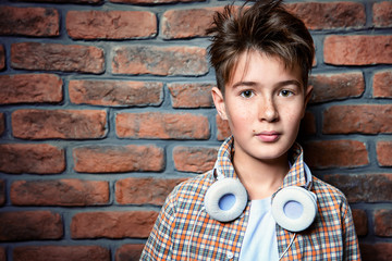 boy with headphones