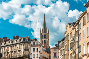 LIMOGES, FRANCE - May 8, 2018 : Street view of downtown in Limoges, France