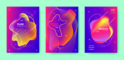 Blue Dj Flyer. Electronic Party. Purple Minimal 