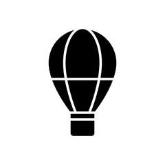 Obraz premium Silhouette of hot Air balloon. Air transport for travel. Isolated on white background