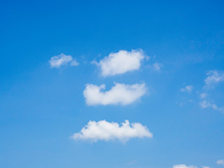 White clouds in the blue sky at the end of the Southeast Asian rainy season are used as wallpapers or weather related content. Beautiful cloudscape.