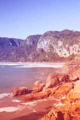 New Zealand West Coast. Vintage filtered colors.