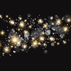 Glow light effect. Vector illustration. Christmas flash Concept.