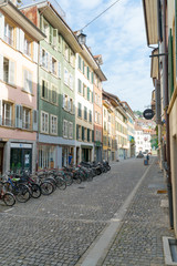 view of the historic old town of the Swiss city of Biel