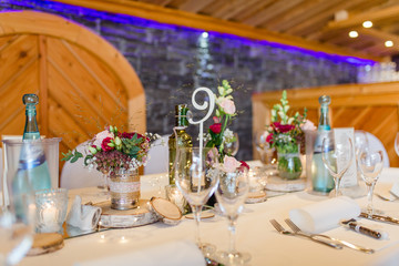 Tischdekoration Hochzeit Restaurant