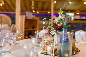 Tischdekoration Hochzeit Restaurant