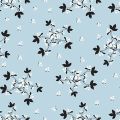 Simple cute pattern in small-scale flowers. Shabby chic millefleurs. Floral seamless background for textile or book covers, manufacturing, wallpapers, print, gift wrap and scrapbooking.