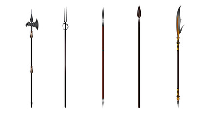 Medieval Spear Weapons - obrazy, fototapety, plakaty