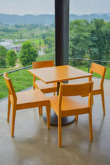 Fototapeta na wymiar Restaurant table, Restaurant table from Thailand country