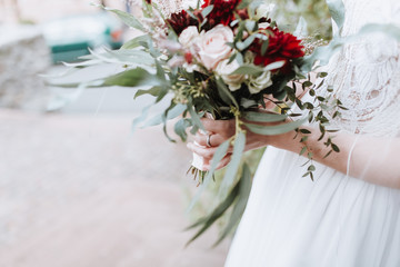 Brautstrauß mit Eukalyptus